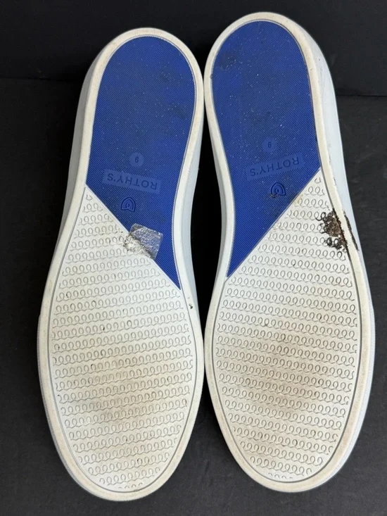 Rothy's Original Slip On Sneakers Womens 9 White Knit Casual Flats Shoes - Picture 8 of 8